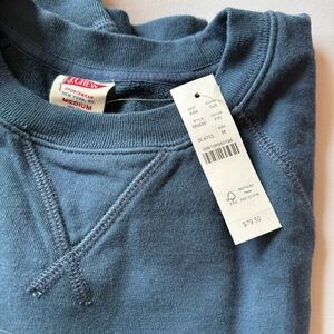 NWT men’s J Crew Sportswear blue classic crew neck sweatshirt medium